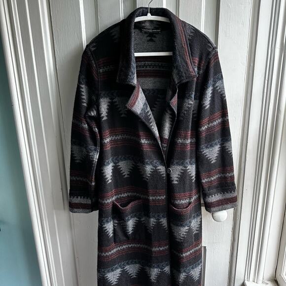 Peruvian Connection Vendome Baby Alpaca Blanket Coat Southwest - Picture 2 of 7